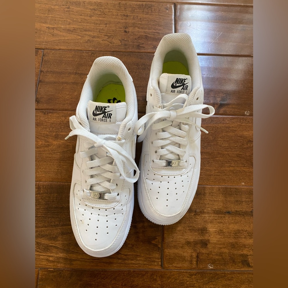 Nike White Air Force 1 Low Athletic Shoes
